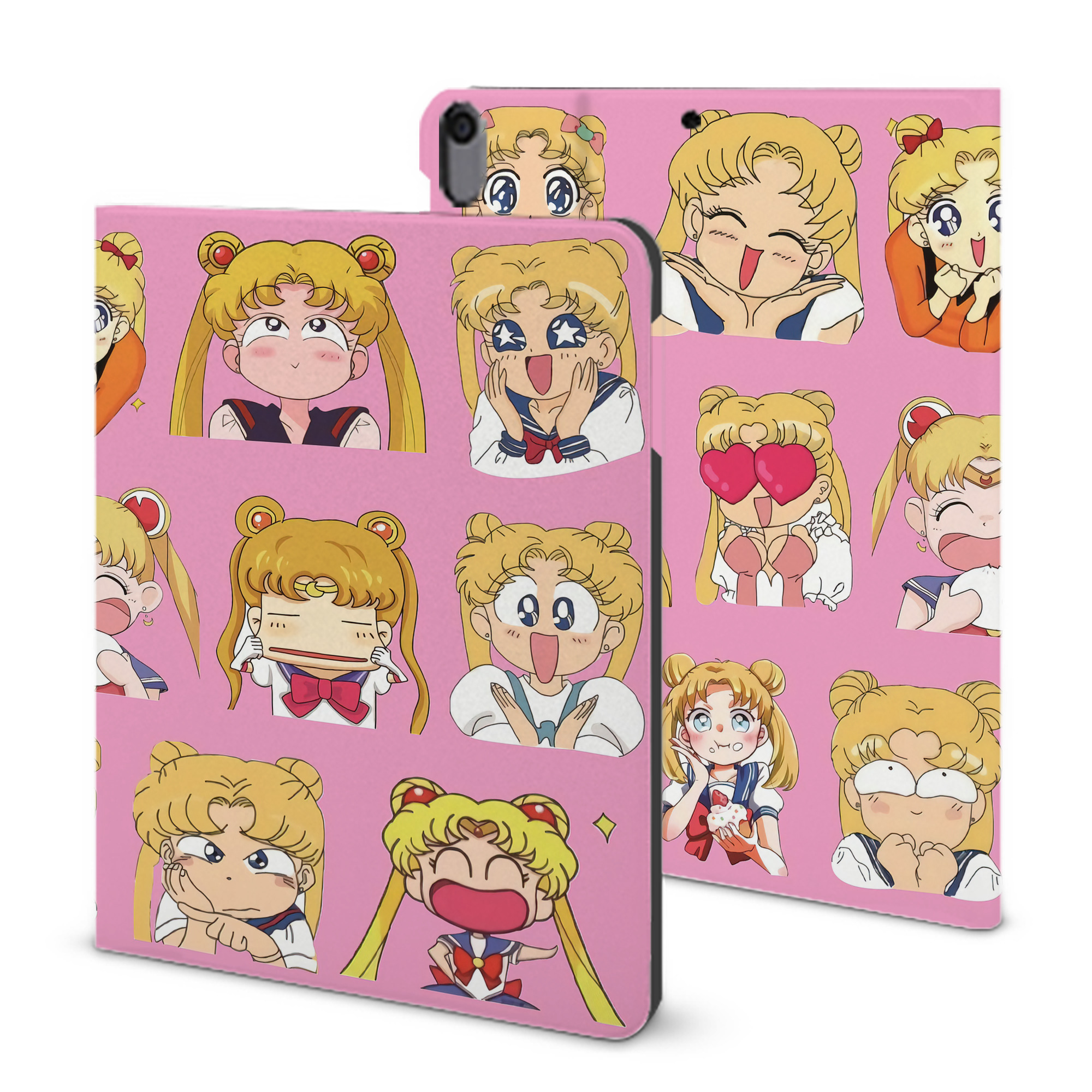 （画像用） 美少女戦士セーラームーン Sailor Moon IPad ケース ブック型 PUレザー TPU 耐衝撃 軽量 薄型 ペン収納なし 全面保護 IPad 各モデル対応